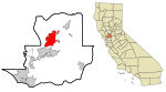 Solano County California Incorporated and Unincorporated areas Vacaville Highlighted